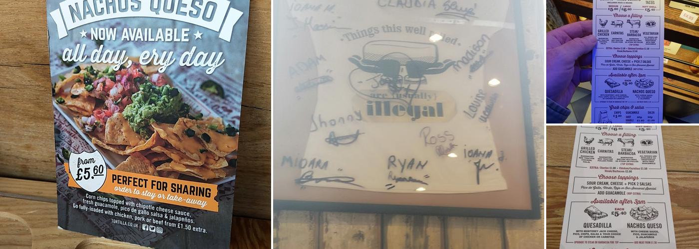 Tortilla Watford Menu