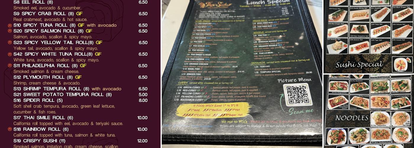 Thai Smile Menu