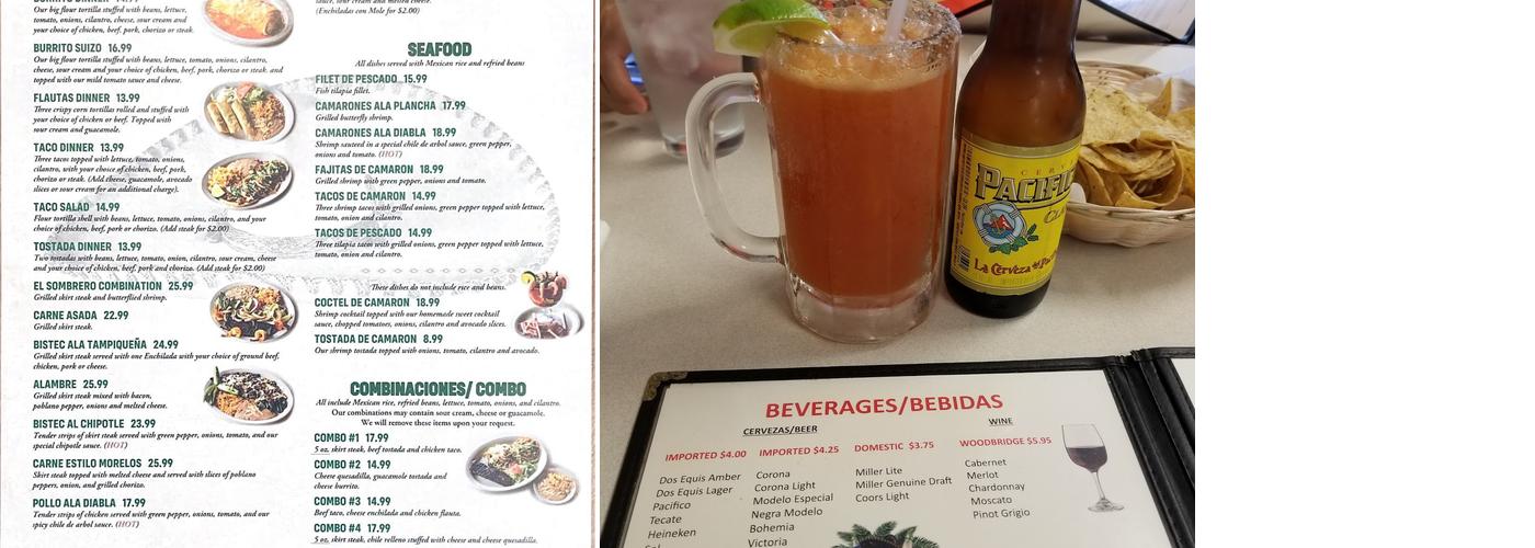 El Sombrero Menu