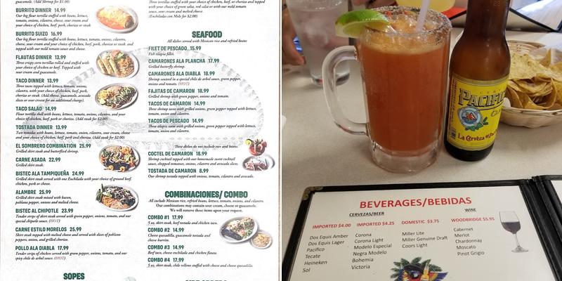 El Sombrero Menu