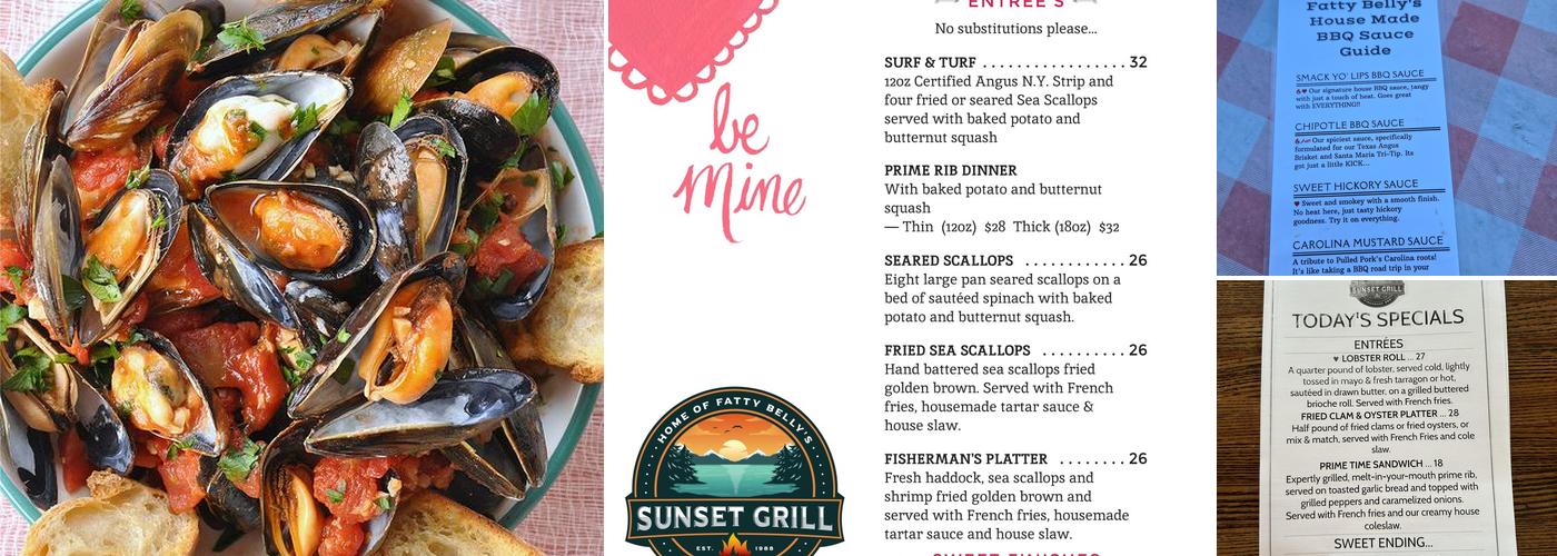 Sunset Grill Menu