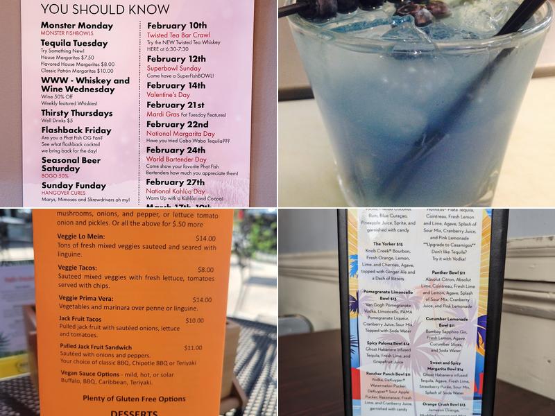 Phat Fish Restaurant Menu
