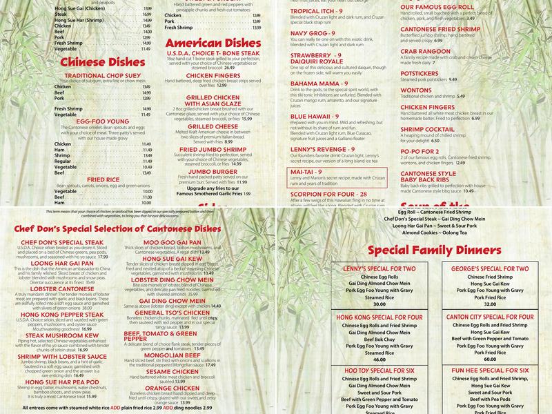 The Breakers Restaurant Menu