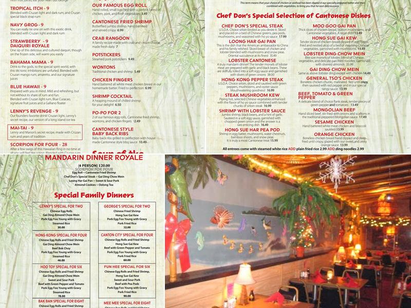 The Breakers Restaurant Menu