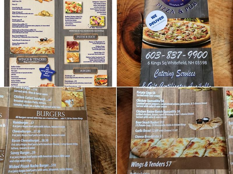 Sunny & Jillians Pizza & Pub Menu