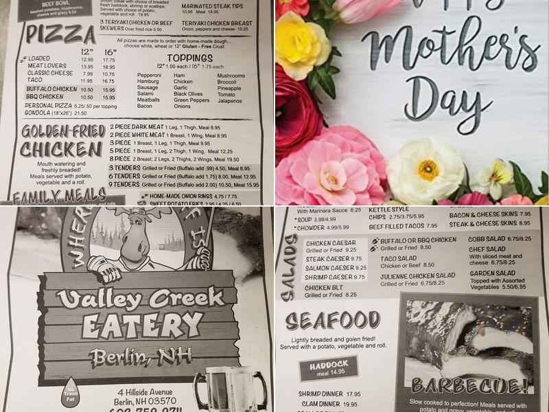 Valley Creek Eatery Menu