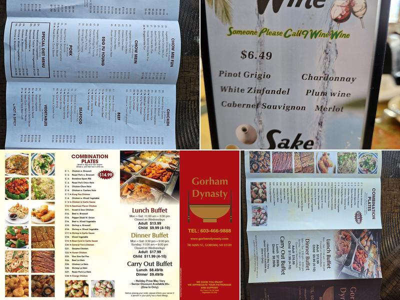 Dynasty Buffet Menu