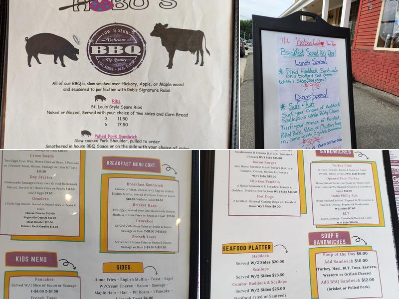 Hobo's Cafe Menu