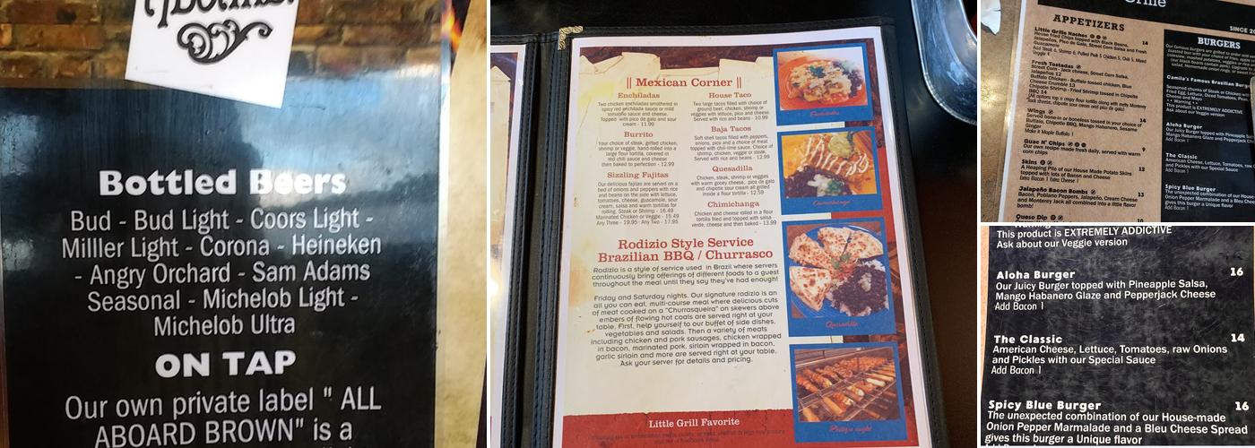 The Little Grille Menu