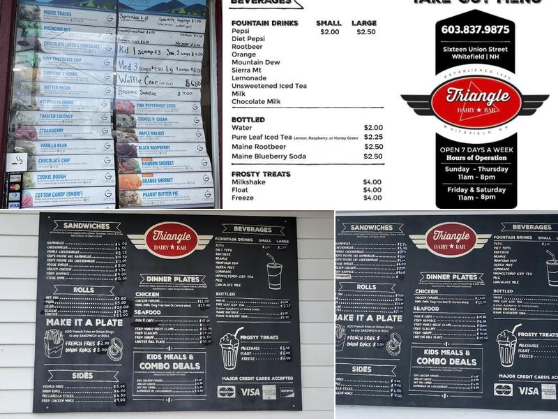 Triangle Dairy Bar Menu