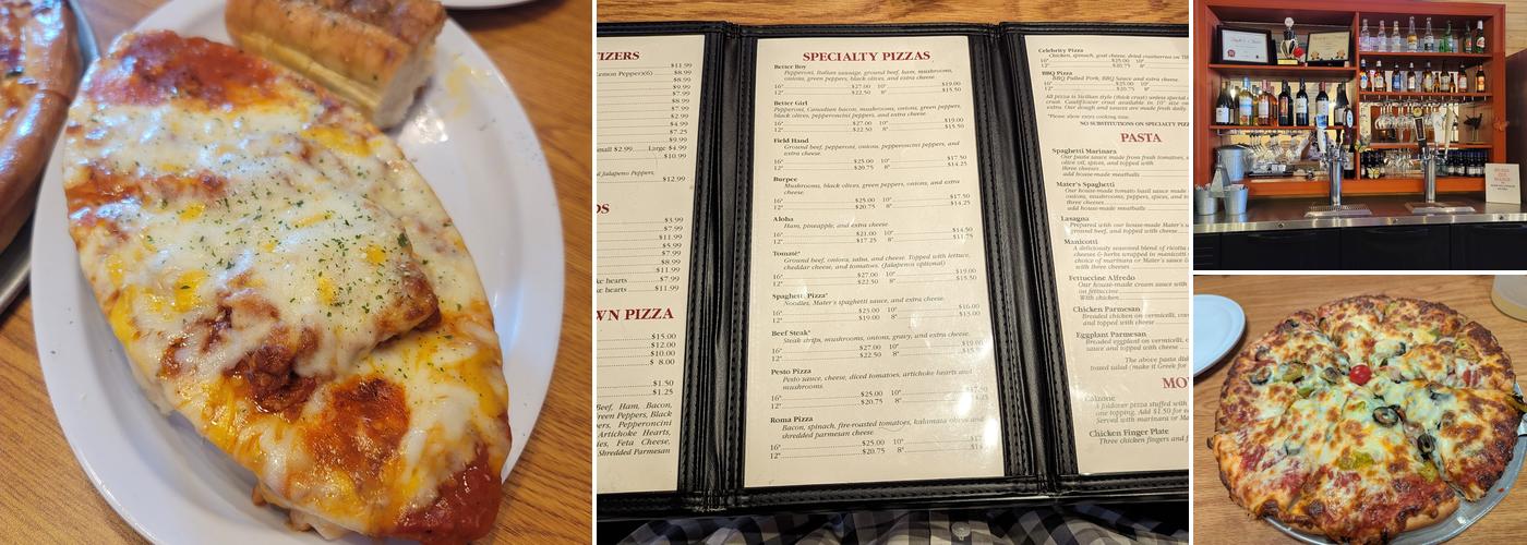 Mater's Pizza & Pasta Emporium Menu