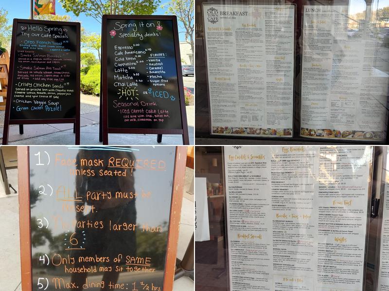 Old Town Cafe Menu