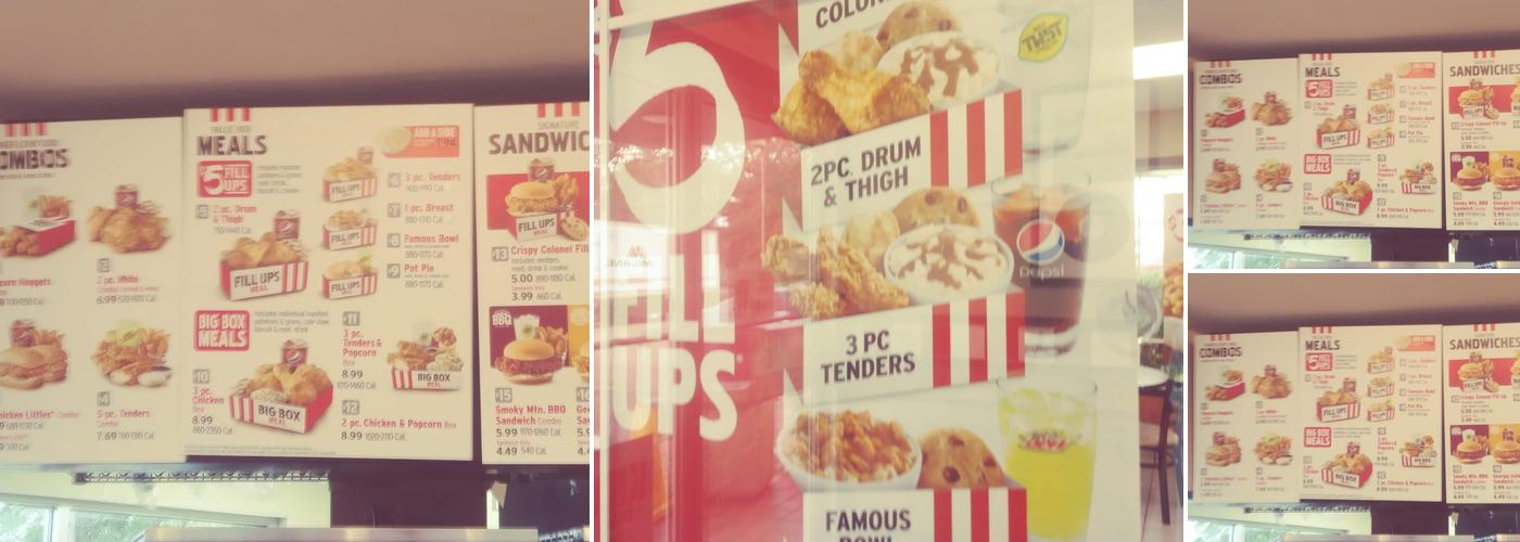 KFC Menu