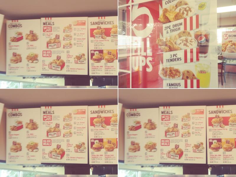 KFC Menu