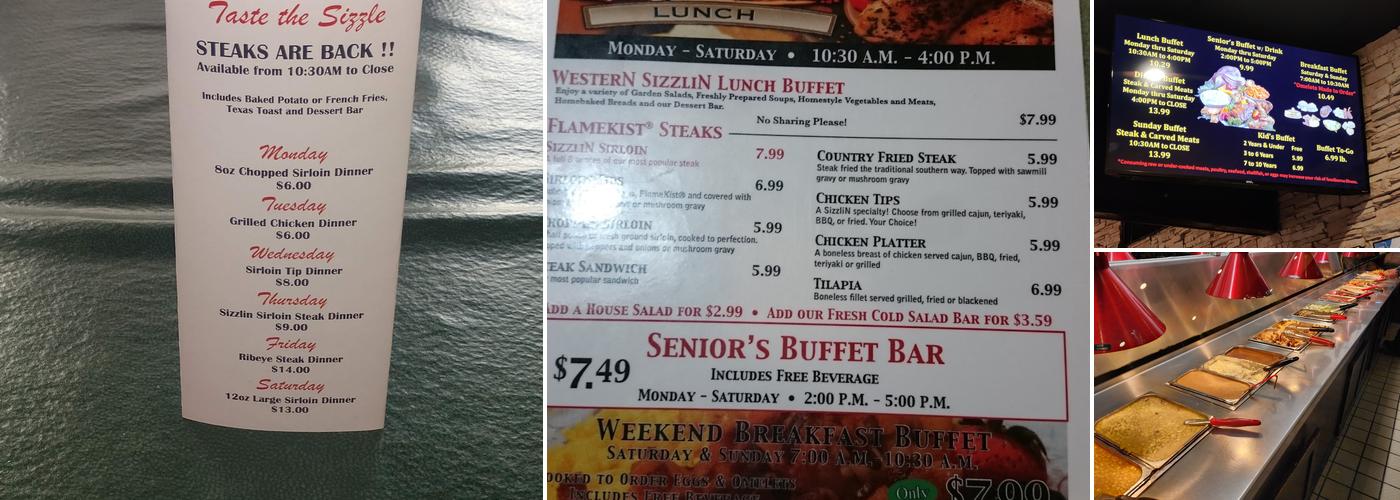 Western Sizzlin Menu