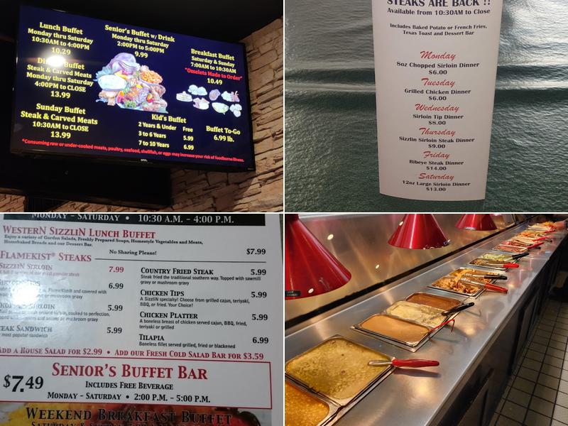 Western Sizzlin Menu