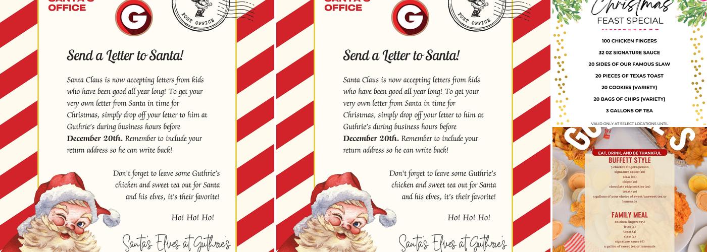 Guthrie's Chicken Menu