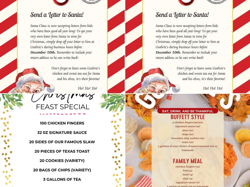 Guthrie's Chicken Menu