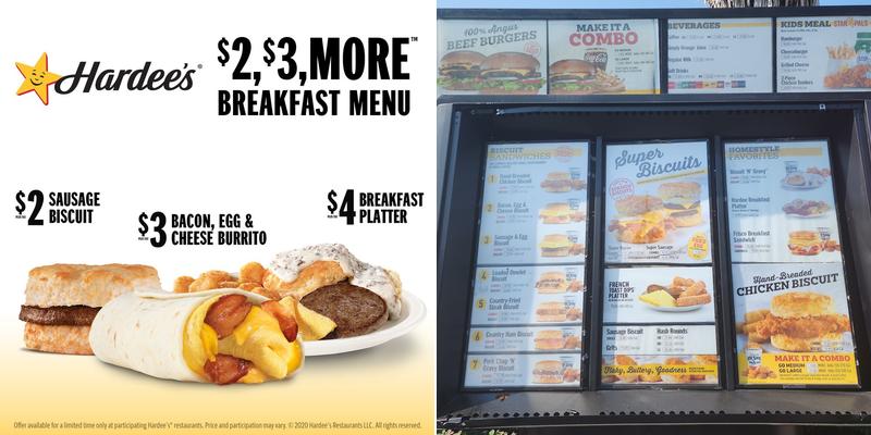 Hardee's Menu