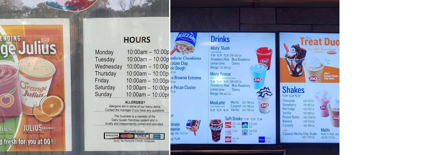 Dairy Queen Grill & Chill Menu