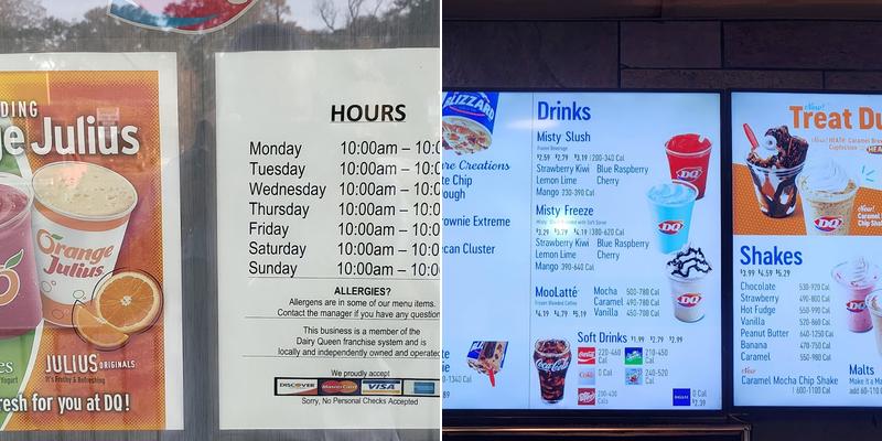 Dairy Queen Grill & Chill Menu