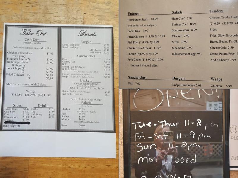 Two Cousins Cafe Menu