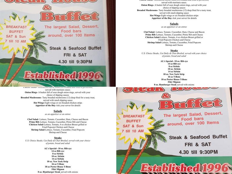 McLains Family Steak House Menu