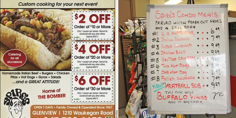 Spiro's Deli Menu