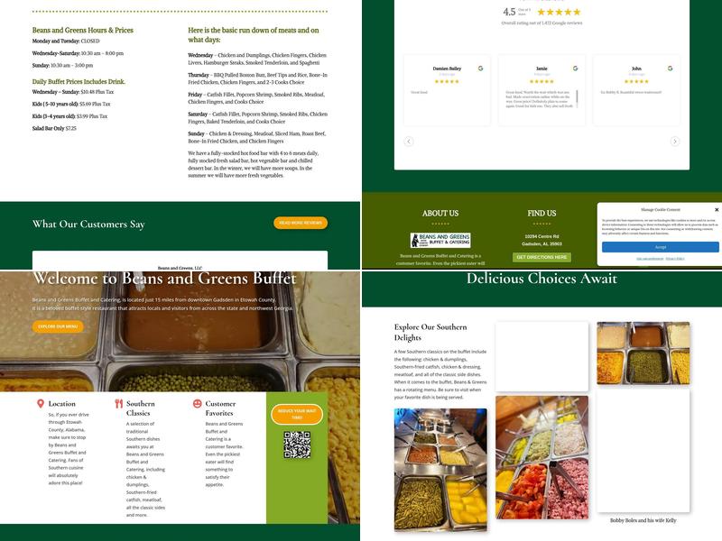 Beans and Greens, LLC Menu