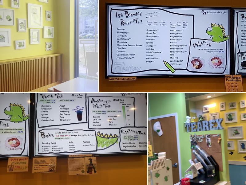 TeaRex Bubble Tea Cafe Menu