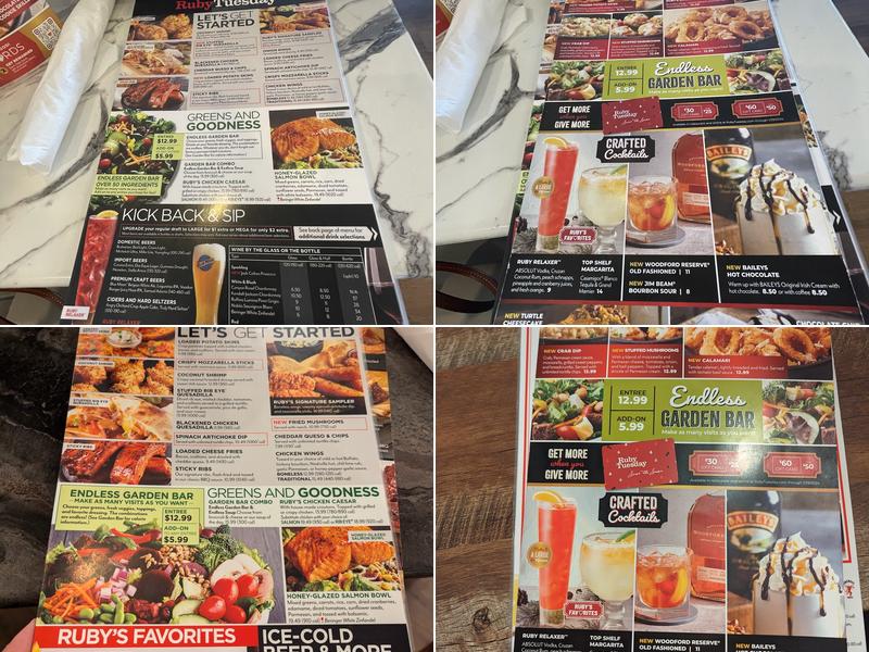 Ruby Tuesday Menu
