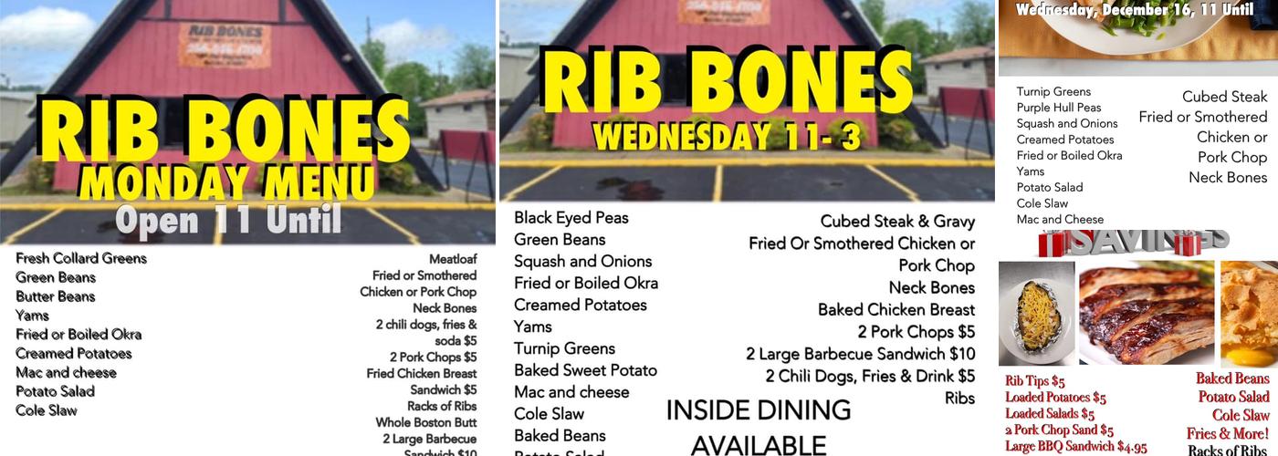 Rib Bones Menu