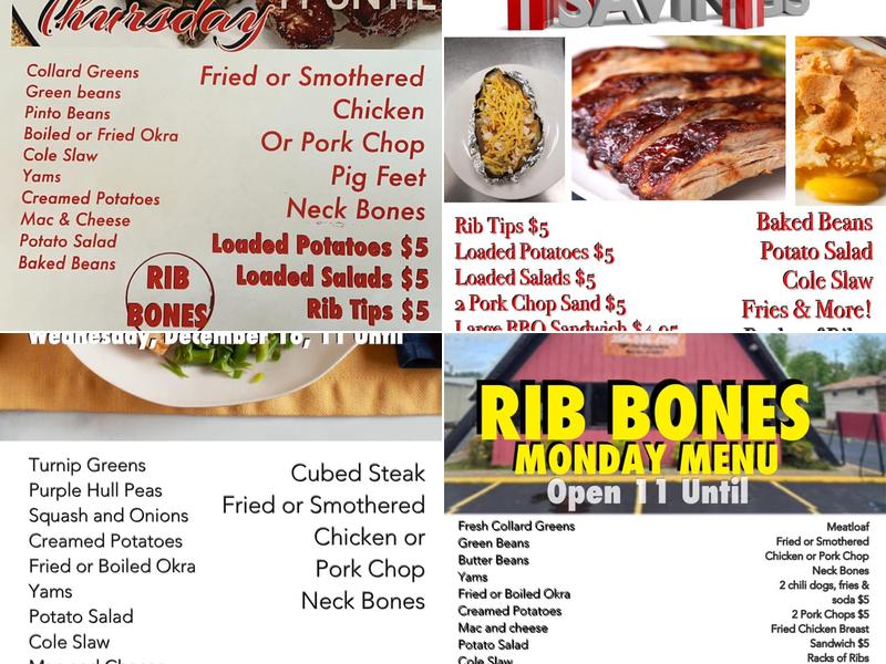 Rib Bones Menu