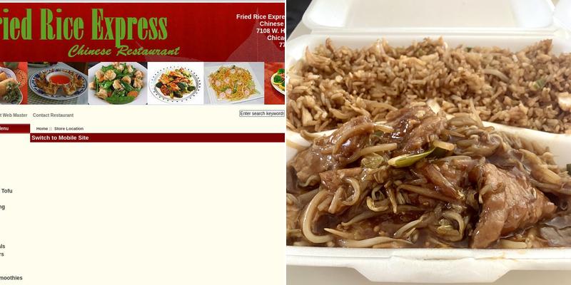 Fried Rice Express Menu