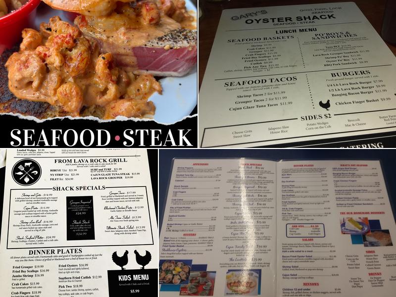Gary's Oyster Shack Menu