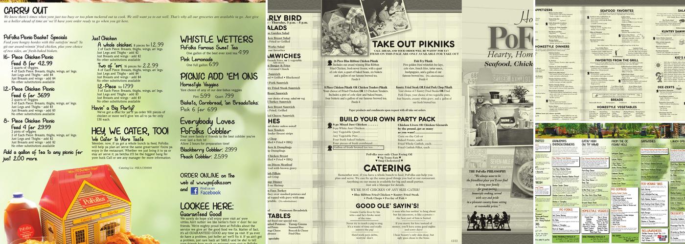 PoFolks Menu
