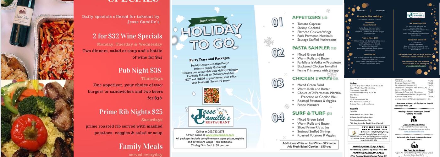 Jesse Camille's Restaurant Menu