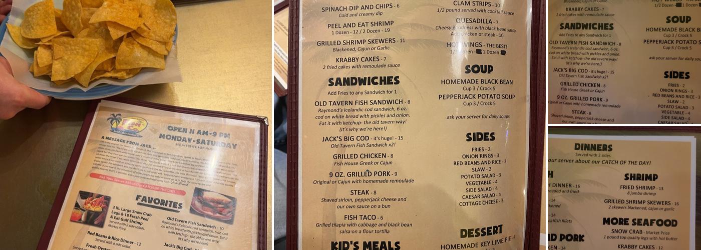 Jack Russell Fish Company Menu