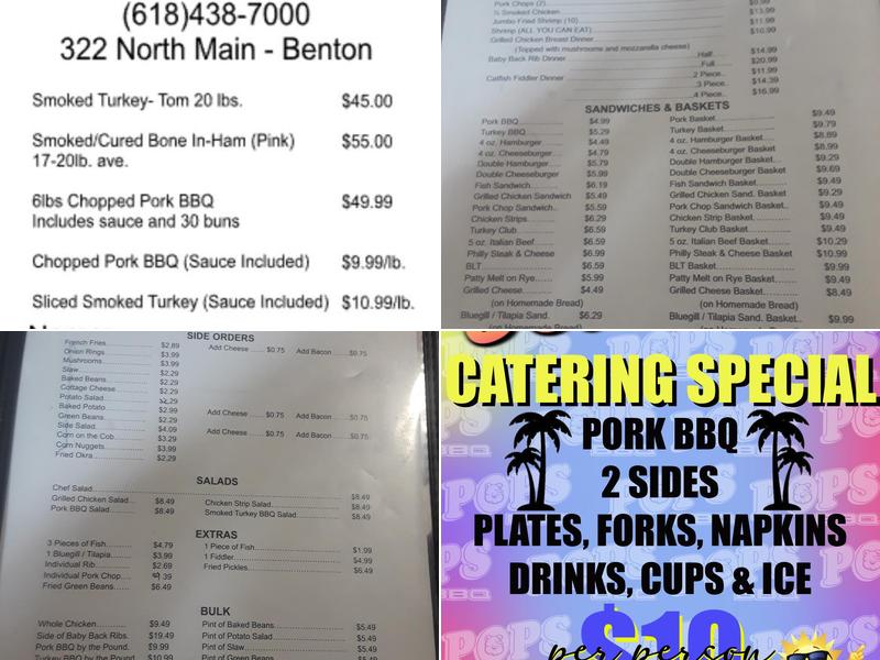 Pop's BBQ Menu