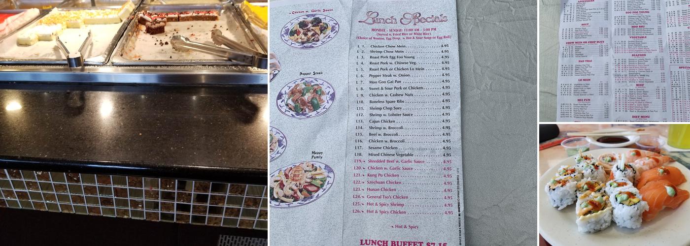 New China Buffet Menu