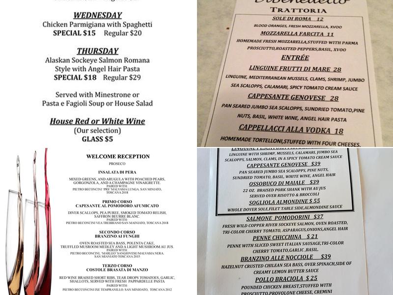 DiBenedetto Trattoria Menu