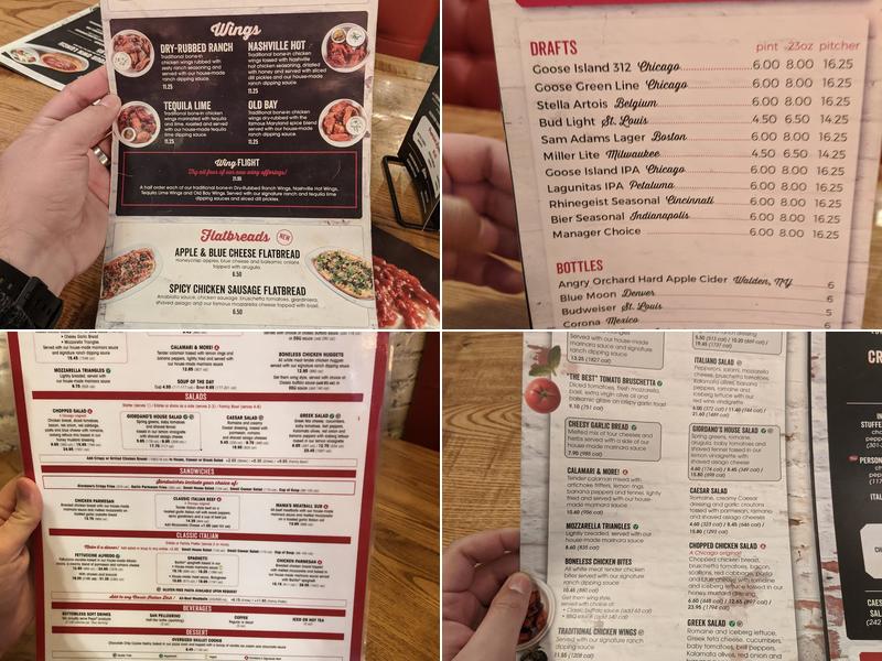 Giordano's Menu