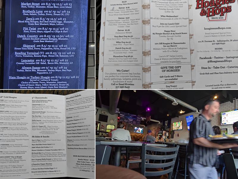 Hoagies and Hops Butler-Tarkington Menu