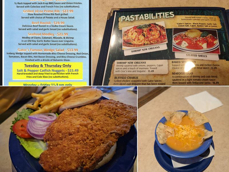 Gator's Grill & Spirits Menu