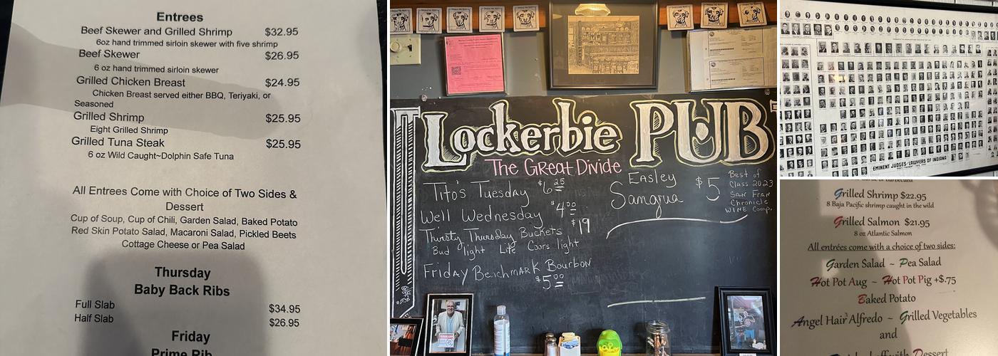 The Great Divide Menu