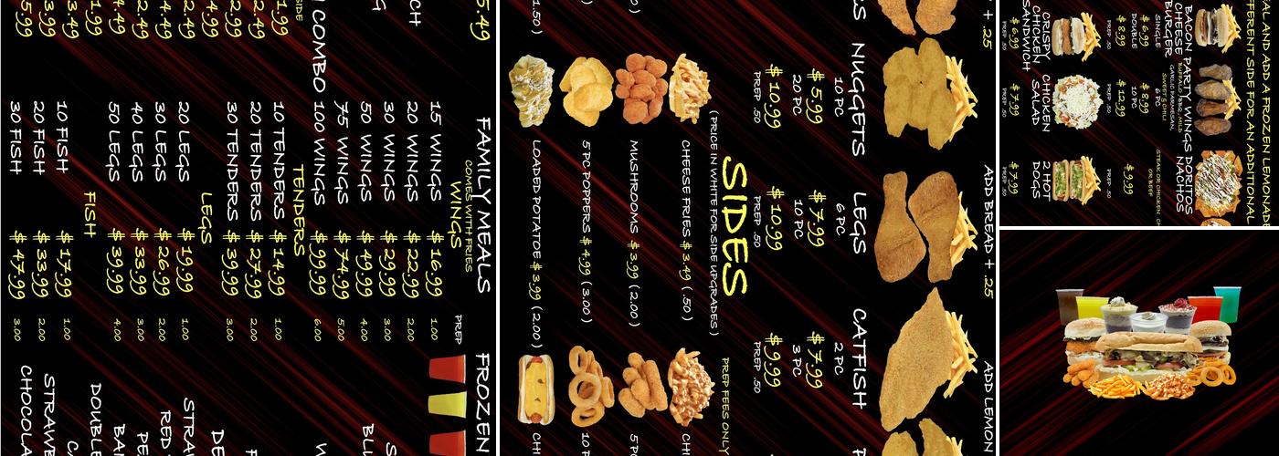Steak & Lemonade Menu