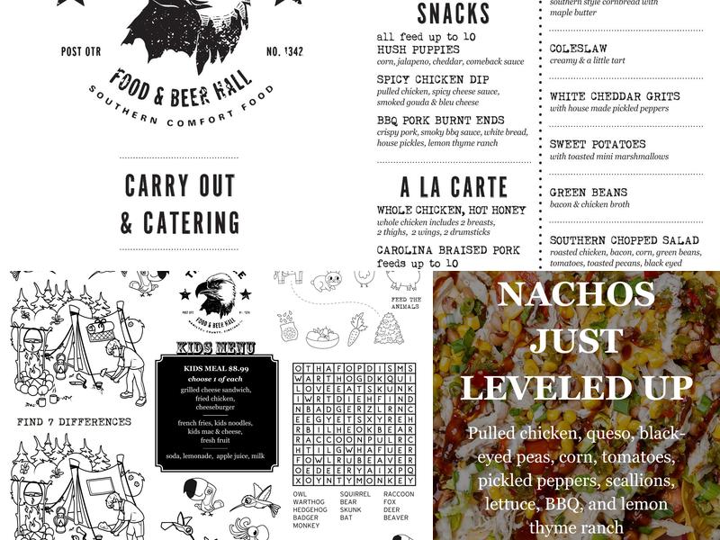 The Eagle Mass Ave Menu