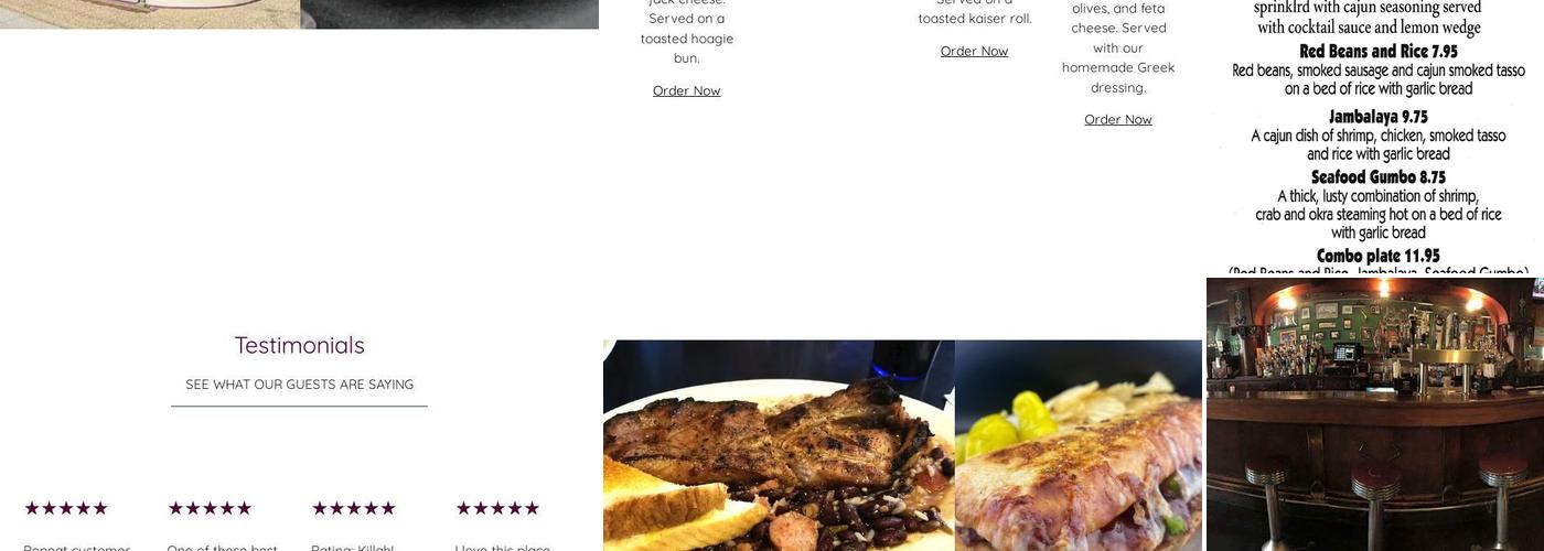 Deerhead Pizza Menu
