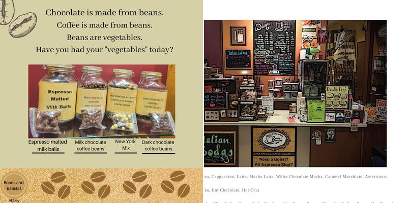 Beans & Baristas Menu