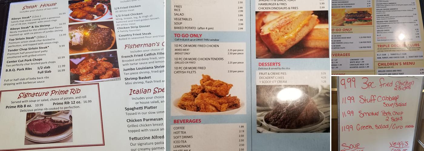 Zack's Diner Menu